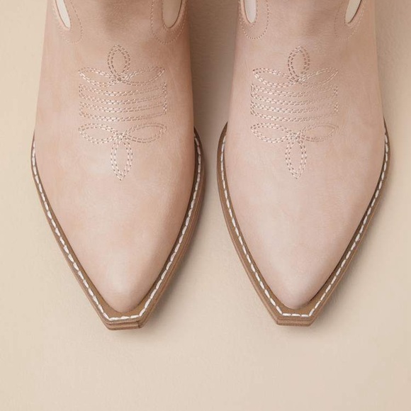 Dolce Vita Aledo Sand Multi Suede Studded Mid-Calf Western Boots - Picture 5 of 13